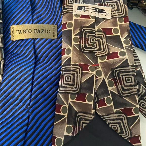 Vintage Silk Tie Bundle Lot Reed Mulberry Platinum Fabio